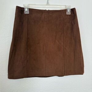 NWT Abercrombie & Fitch Brown Suede Mini Skirt